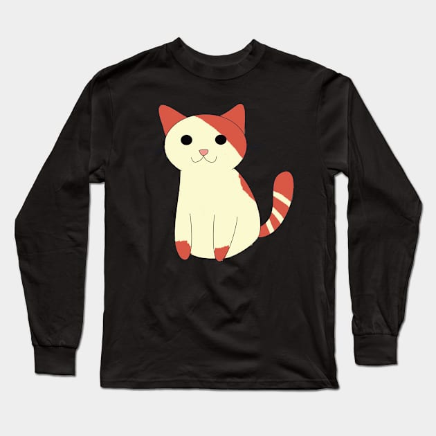 A sitting cat (red and cream) Long Sleeve T-Shirt by Joyouscrook